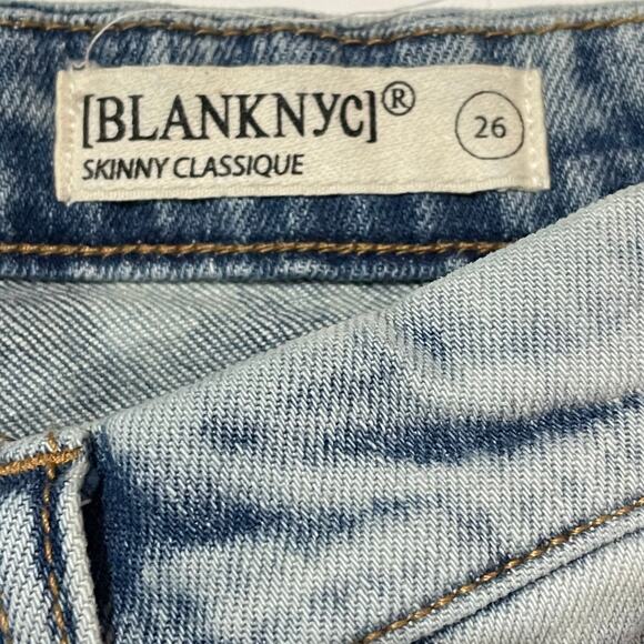 BlankNYC Skinny Classique Distressed Jeans - Blue - 26 - Picture 9 of 11